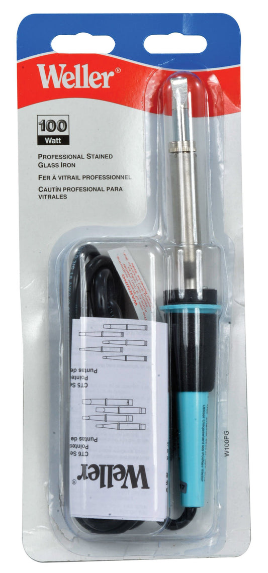 Weller soldering iron in packaging with blue and red accents
