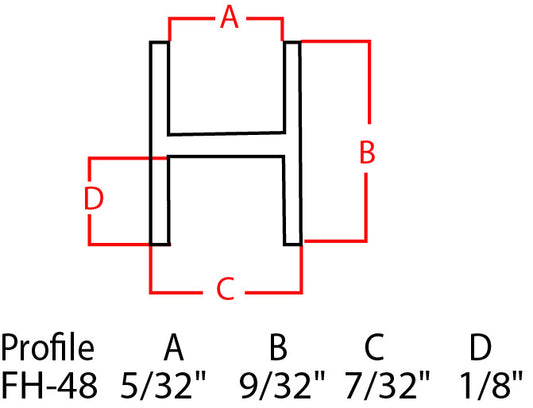 Lead Flat 9/32 H Came