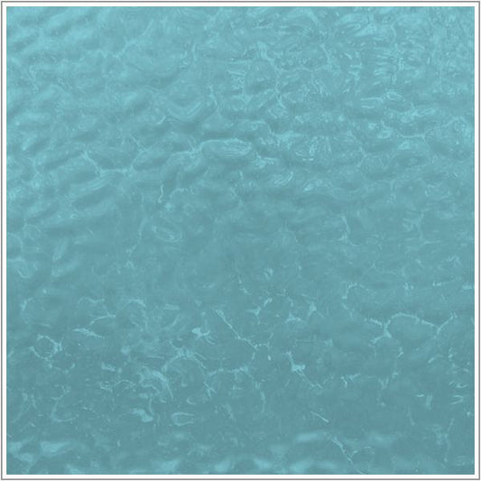 A square tile or swatch showing a textured light aqua blue surface with a subtle wavy pattern, framed by a thin white border.
